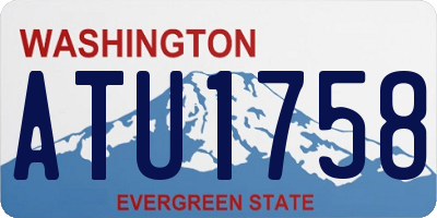 WA license plate ATU1758