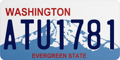 WA license plate ATU1781