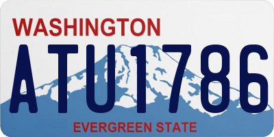 WA license plate ATU1786