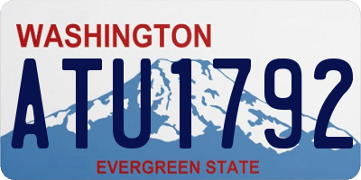 WA license plate ATU1792