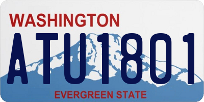 WA license plate ATU1801