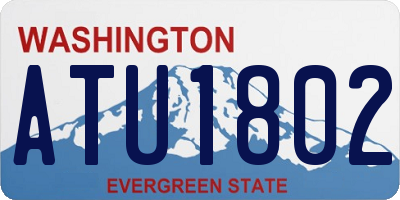 WA license plate ATU1802