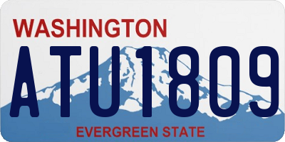 WA license plate ATU1809