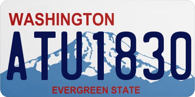 WA license plate ATU1830