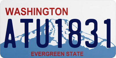WA license plate ATU1831