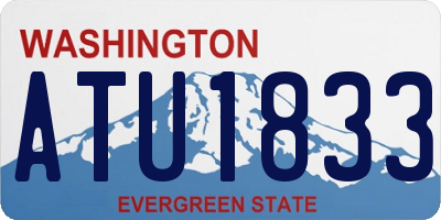 WA license plate ATU1833