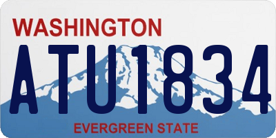 WA license plate ATU1834