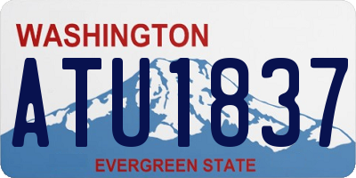 WA license plate ATU1837