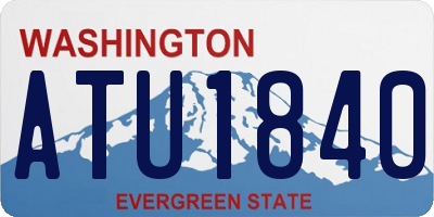 WA license plate ATU1840