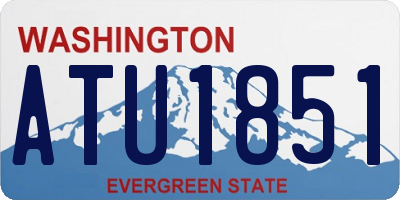 WA license plate ATU1851