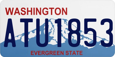WA license plate ATU1853