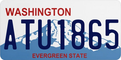 WA license plate ATU1865