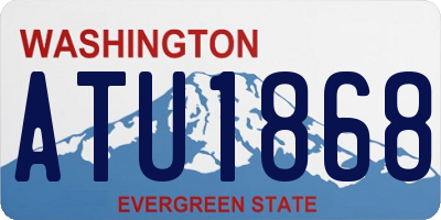 WA license plate ATU1868