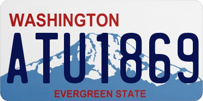 WA license plate ATU1869
