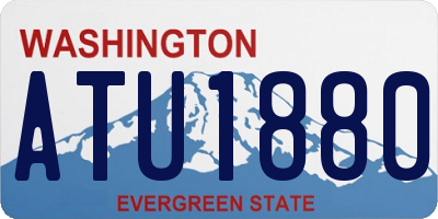 WA license plate ATU1880