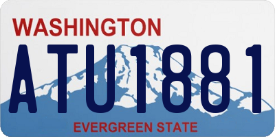 WA license plate ATU1881
