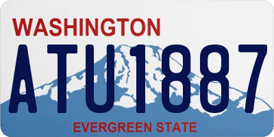 WA license plate ATU1887