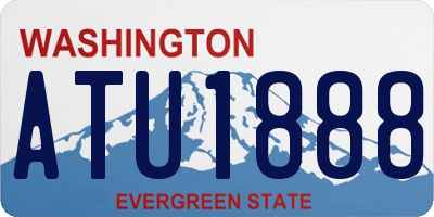 WA license plate ATU1888