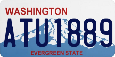 WA license plate ATU1889