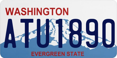 WA license plate ATU1890