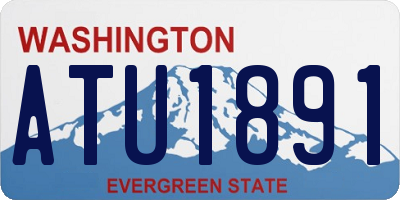 WA license plate ATU1891