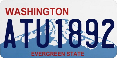 WA license plate ATU1892
