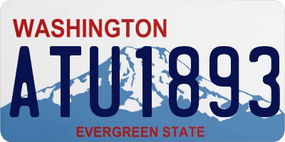 WA license plate ATU1893