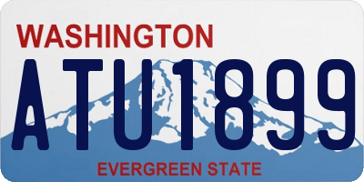 WA license plate ATU1899