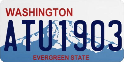 WA license plate ATU1903