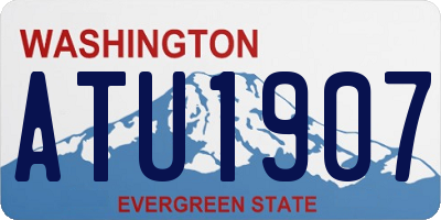 WA license plate ATU1907