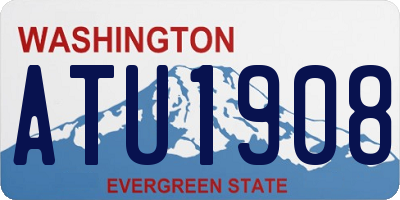 WA license plate ATU1908