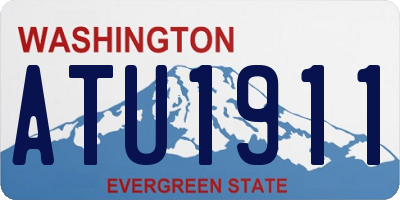 WA license plate ATU1911