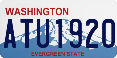 WA license plate ATU1920