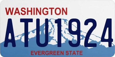 WA license plate ATU1924