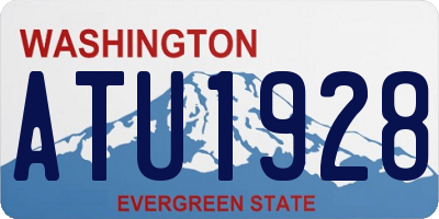 WA license plate ATU1928