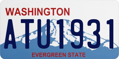 WA license plate ATU1931