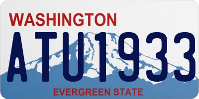 WA license plate ATU1933