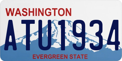 WA license plate ATU1934