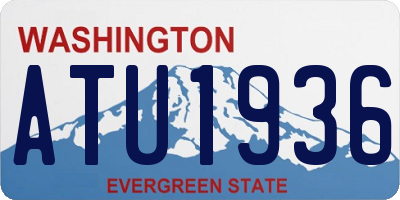 WA license plate ATU1936