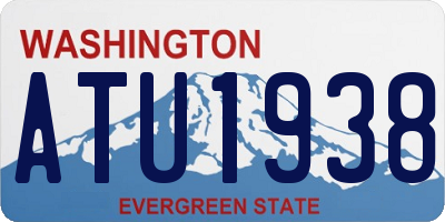 WA license plate ATU1938