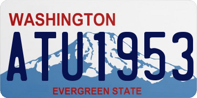 WA license plate ATU1953