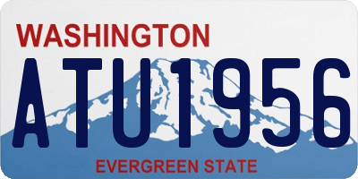 WA license plate ATU1956