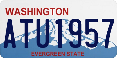 WA license plate ATU1957