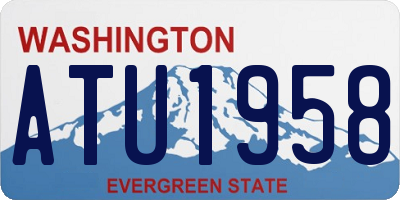 WA license plate ATU1958