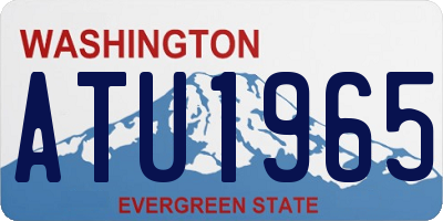 WA license plate ATU1965