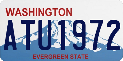 WA license plate ATU1972