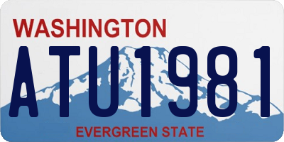 WA license plate ATU1981