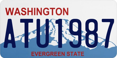 WA license plate ATU1987
