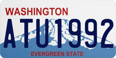 WA license plate ATU1992