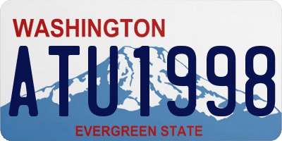 WA license plate ATU1998